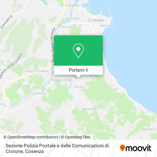Mappa Sezione Polizia Postale e delle Comunicazioni di Crotone