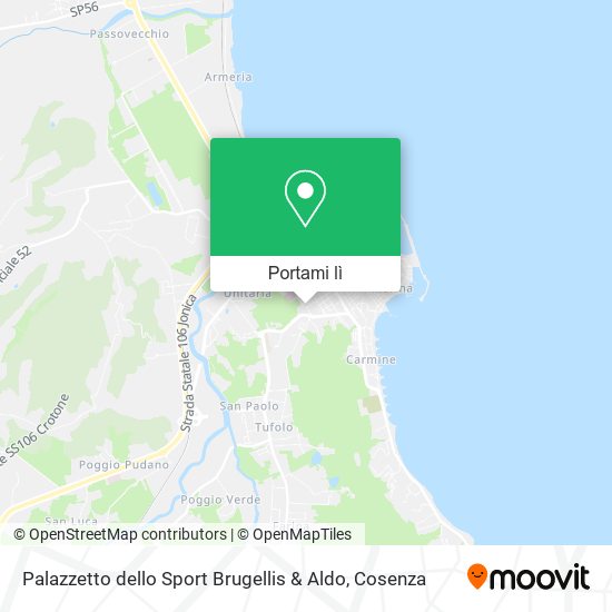 Mappa Palazzetto dello Sport Brugellis & Aldo