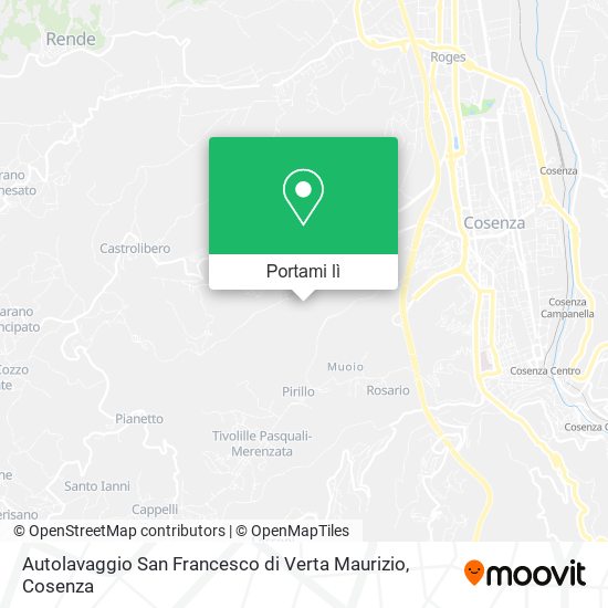 Mappa Autolavaggio San Francesco di Verta Maurizio