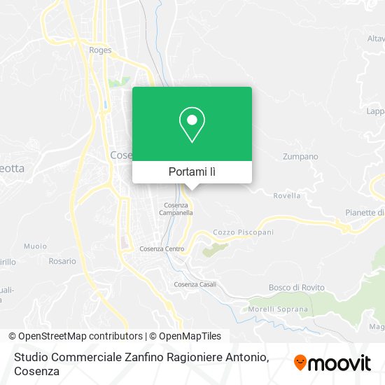 Mappa Studio Commerciale Zanfino Ragioniere Antonio
