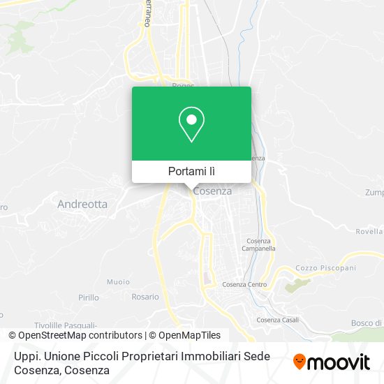 Mappa Uppi. Unione Piccoli Proprietari Immobiliari Sede Cosenza