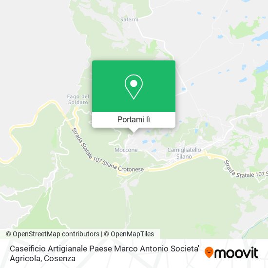 Mappa Caseificio Artigianale Paese Marco Antonio Societa' Agricola