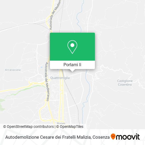 Mappa Autodemolizione Cesare dei Fratelli Malizia