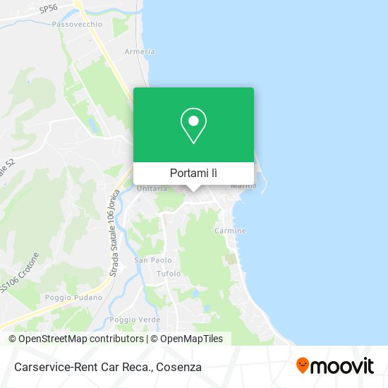 Mappa Carservice-Rent Car Reca.