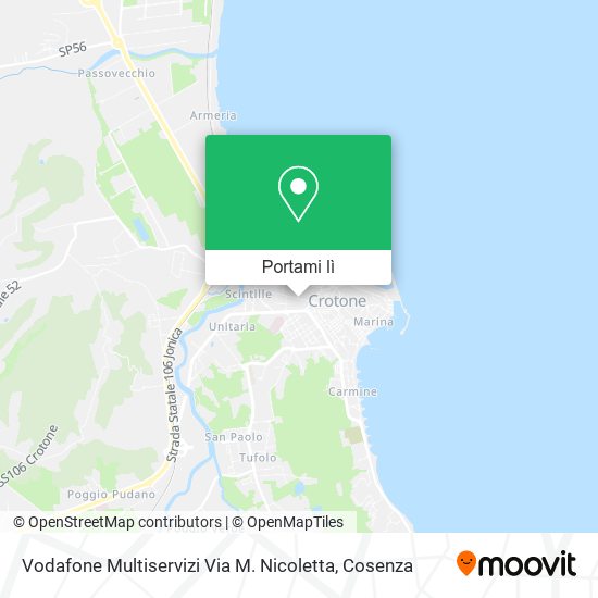 Mappa Vodafone Multiservizi Via M. Nicoletta