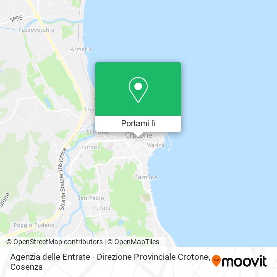 Mappa Agenzia delle Entrate - Direzione Provinciale Crotone