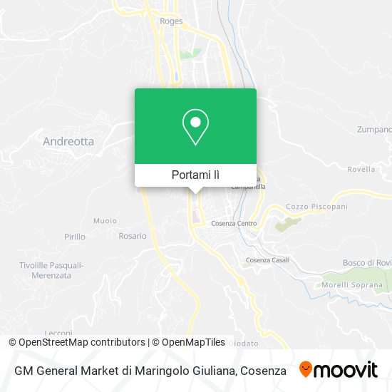 Mappa GM General Market di Maringolo Giuliana