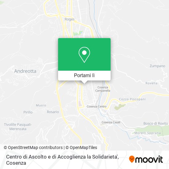 Mappa Centro di Ascolto e di Accoglienza la Solidarieta'