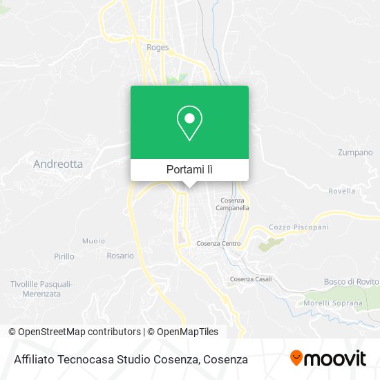 Mappa Affiliato Tecnocasa Studio Cosenza