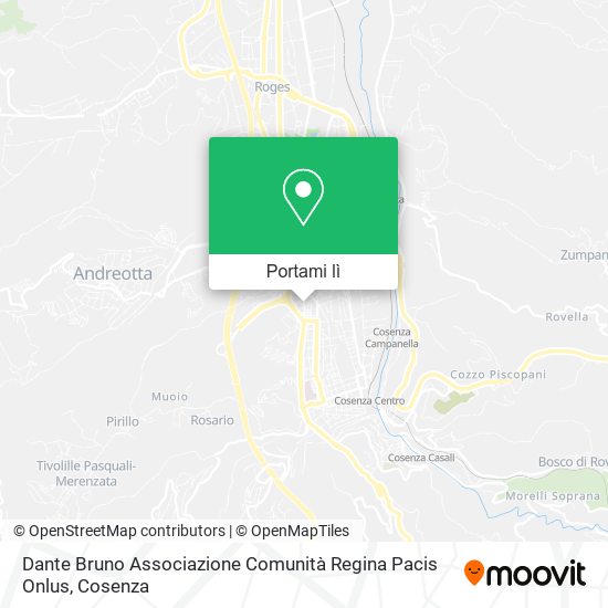 Mappa Dante Bruno Associazione Comunità Regina Pacis Onlus