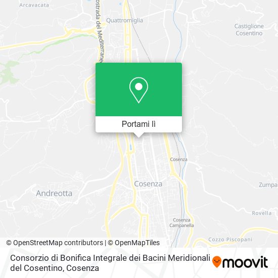 Mappa Consorzio di Bonifica Integrale dei Bacini Meridionali del Cosentino