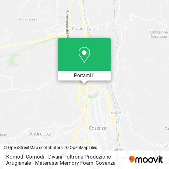 Mappa Komodi Comodi - Divani Poltrone Produzione Artigianale - Materassi Memory Foam
