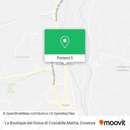 Mappa La Boutique del Dolce di Costabile Mattia