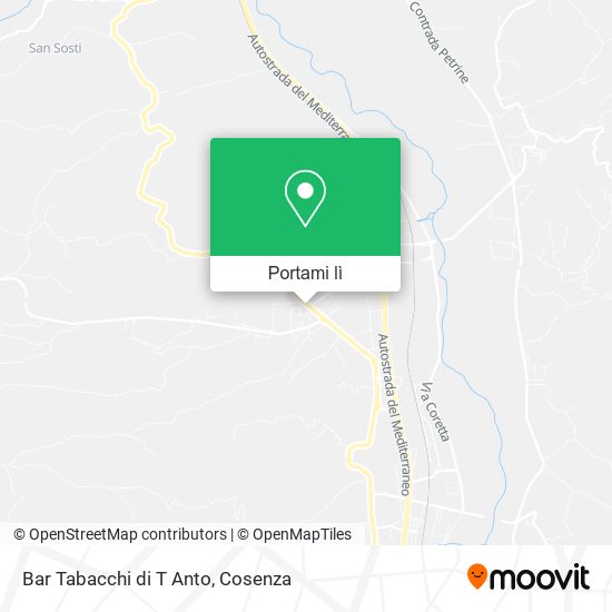 Mappa Bar Tabacchi di T Anto