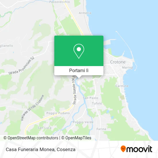 Mappa Casa Funeraria Monea