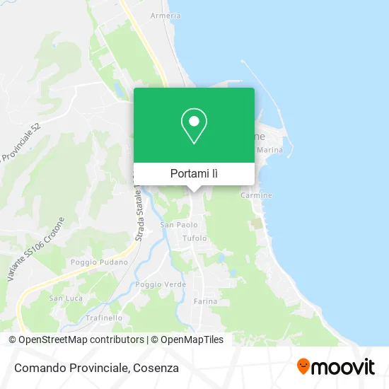 Mappa Comando Provinciale