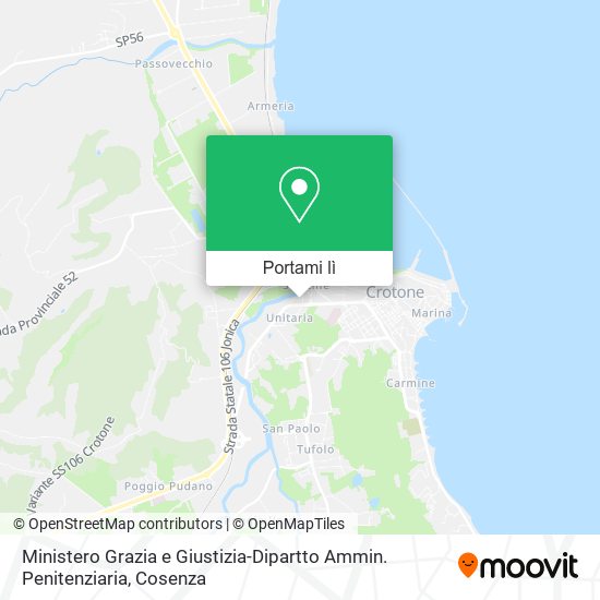 Mappa Ministero Grazia e Giustizia-Dipartto Ammin. Penitenziaria