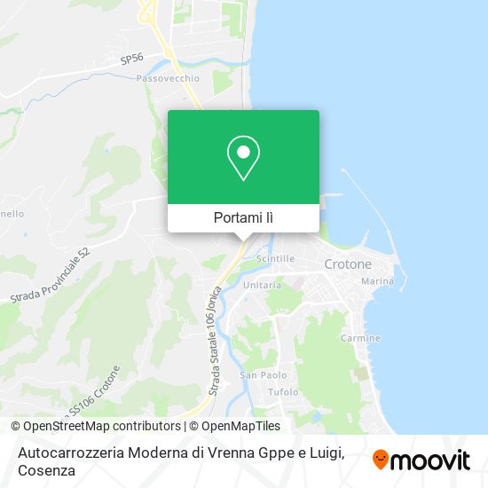 Mappa Autocarrozzeria Moderna di Vrenna Gppe e Luigi