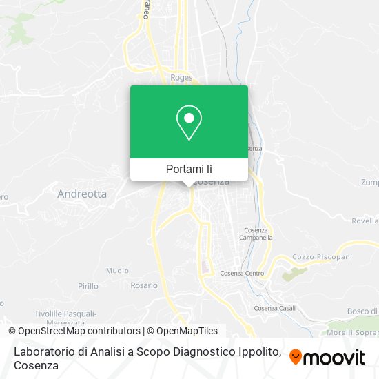 Mappa Laboratorio di Analisi a Scopo Diagnostico Ippolito
