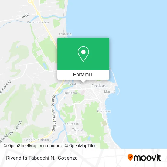 Mappa Rivendita Tabacchi N.