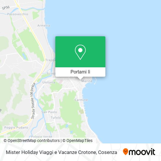 Mappa Mister Holiday Viaggi e Vacanze Crotone