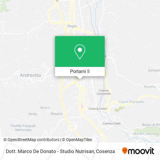 Mappa Dott. Marco De Donato - Studio Nutrisan