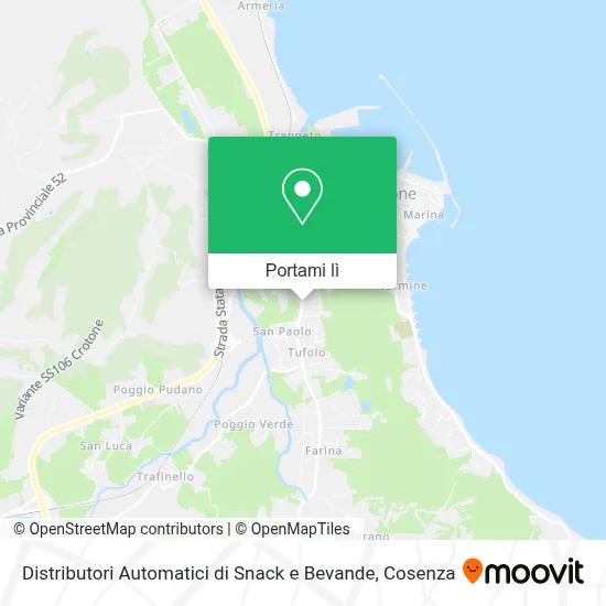 Mappa Distributori Automatici di Snack e Bevande