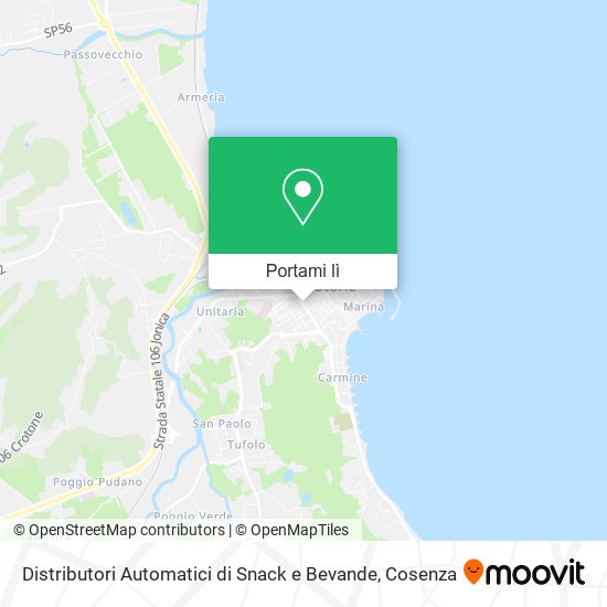 Mappa Distributori Automatici di Snack e Bevande