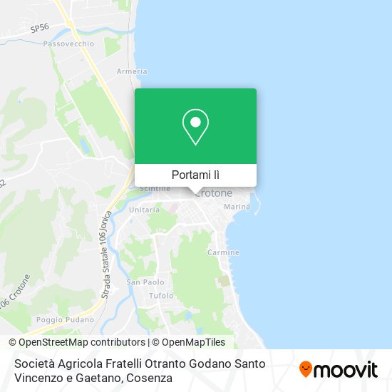 Mappa Società Agricola Fratelli Otranto Godano Santo Vincenzo e Gaetano