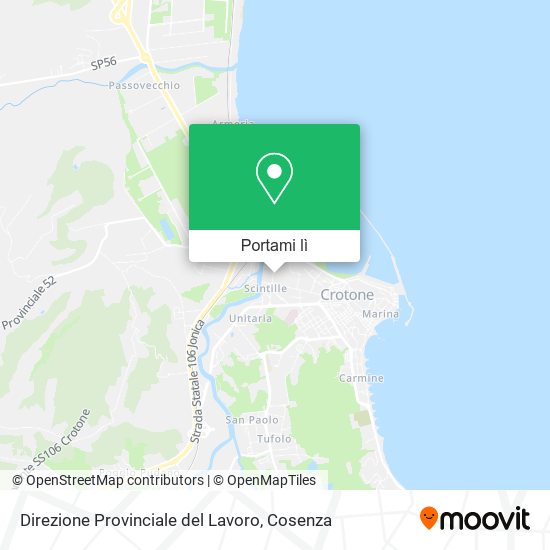Mappa Direzione Provinciale del Lavoro