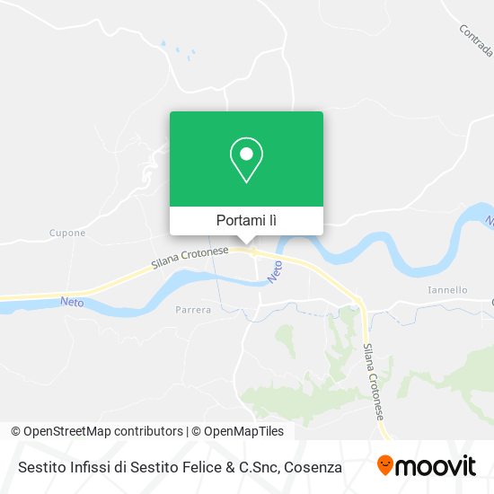 Mappa Sestito Infissi di Sestito Felice & C.Snc
