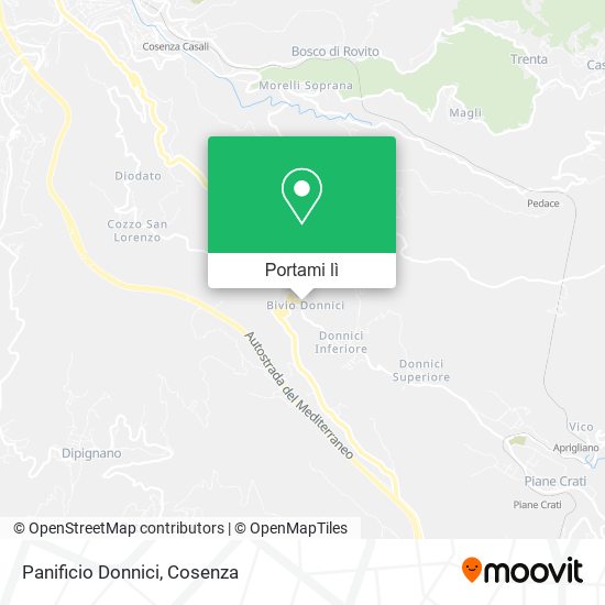 Mappa Panificio Donnici