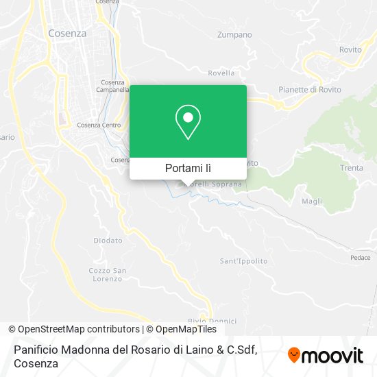 Mappa Panificio Madonna del Rosario di Laino & C.Sdf