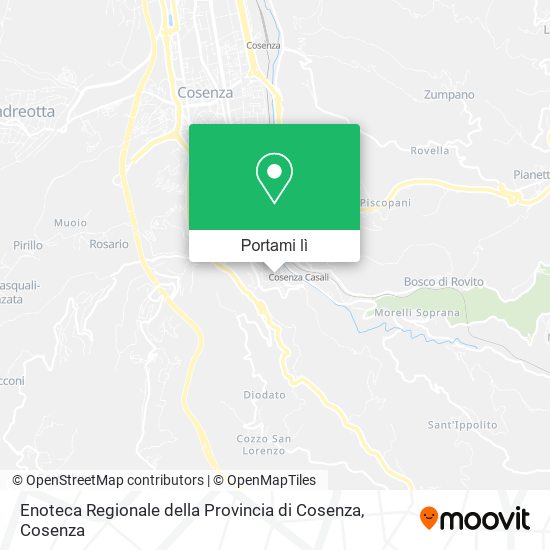 Mappa Enoteca Regionale della Provincia di Cosenza