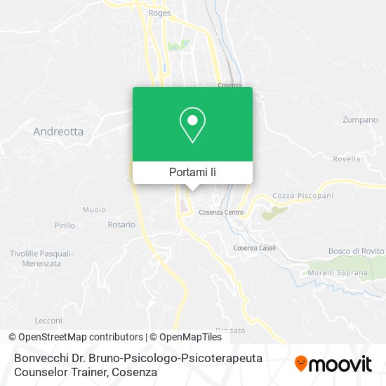 Mappa Bonvecchi Dr. Bruno-Psicologo-Psicoterapeuta Counselor Trainer