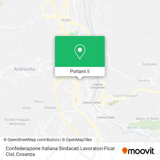 Mappa Confederazione Italiana Sindacati Lavoratori-Ficat Cisl