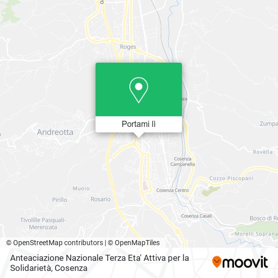 Mappa Anteaciazione Nazionale Terza Eta' Attiva per la Solidarietà