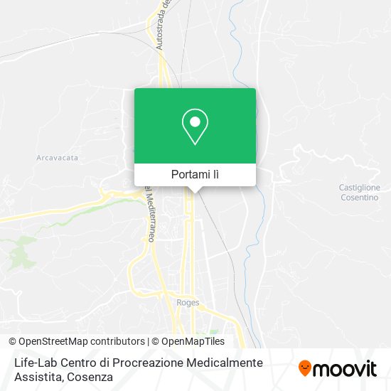 Mappa Life-Lab Centro di Procreazione Medicalmente Assistita