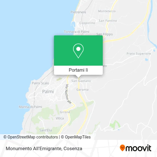 Mappa Monumento All'Emigrante