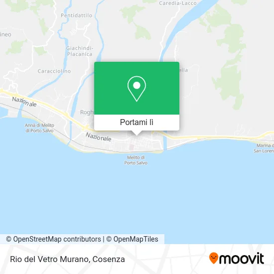 Mappa Rio del Vetro Murano