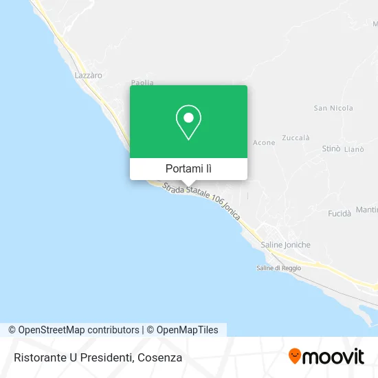 Mappa Ristorante U Presidenti