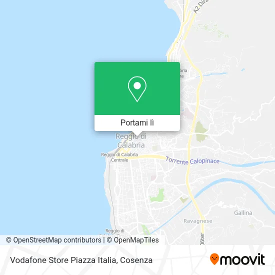 Mappa Vodafone Store Piazza Italia