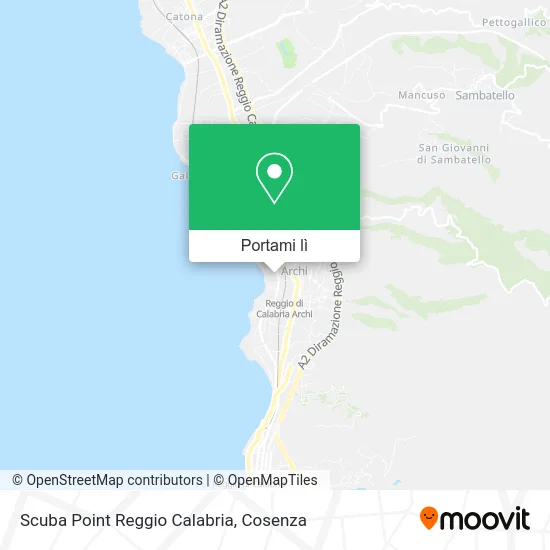 Mappa Scuba Point Reggio Calabria