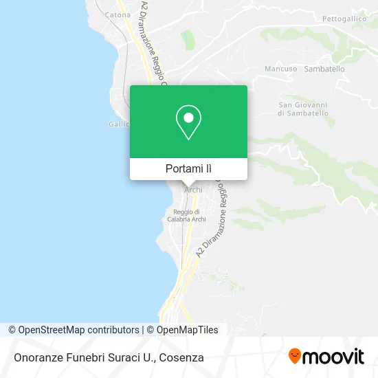 Mappa Onoranze Funebri Suraci U.