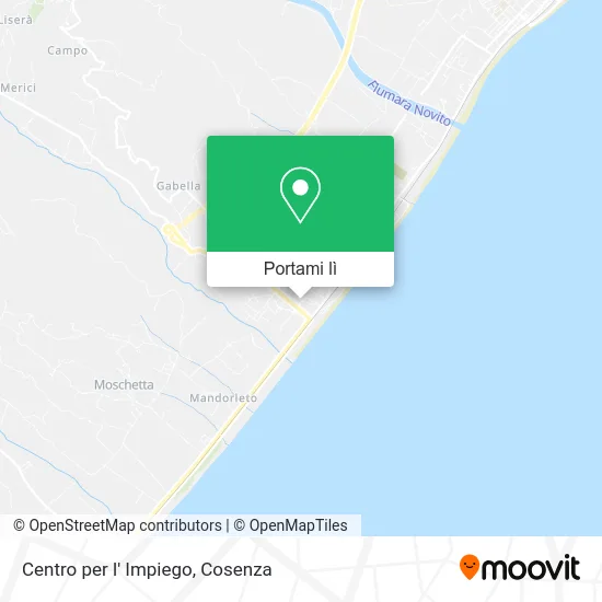 Mappa Centro per l' Impiego