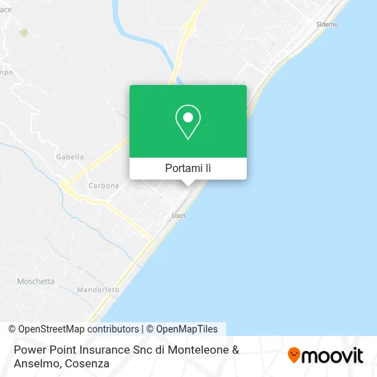 Mappa Power Point Insurance Snc di Monteleone & Anselmo