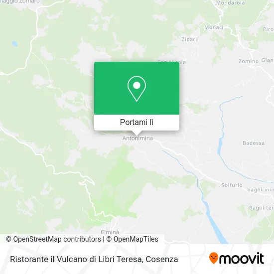 Mappa Ristorante il Vulcano di Libri Teresa