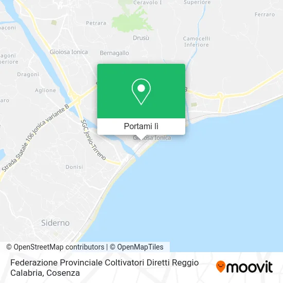 Mappa Federazione Provinciale Coltivatori Diretti Reggio Calabria