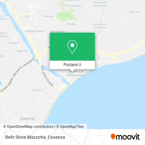Mappa Befit Store Mazzotta