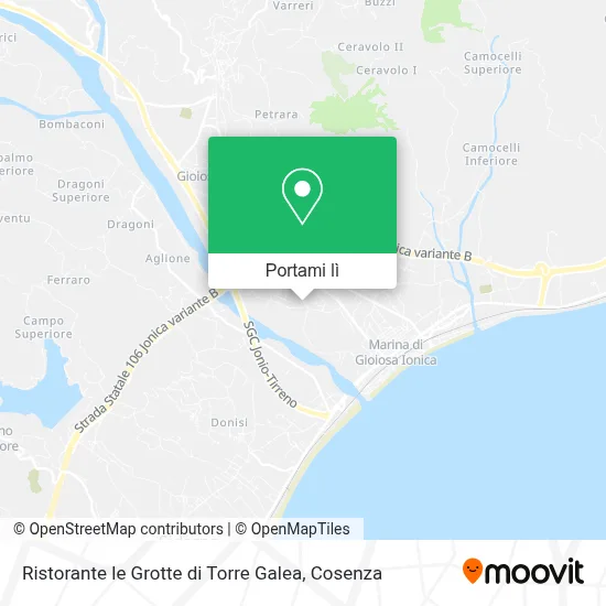 Mappa Ristorante le Grotte di Torre Galea